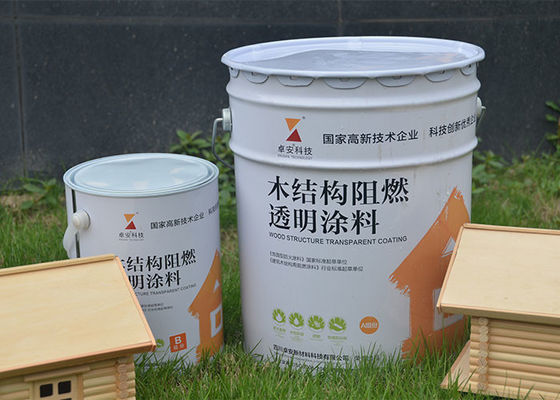 Cina 15mins 0.3mm Water Based Fire Retardant Paint Untuk Exterior Wood Timber Environmental Osb pemasok