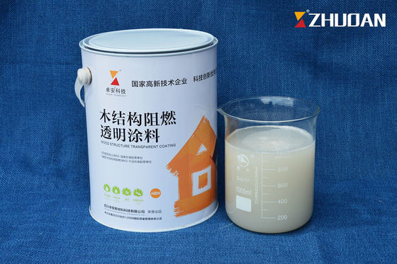 Cina Anti Api Putih Intumescent Fireproof Paint Untuk Wood Timber Transparent 8 Hours Drying pemasok